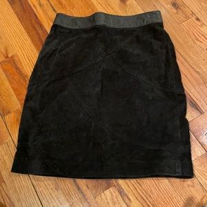 Black skirt leather and suede